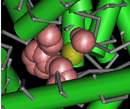 Thumbnail image for example of 3-dimensional structure: Cl- binding residues in Voltage-Gated Chloride Channel, cd00400.  Click on image to jump to a larger, annotated version in this help document.